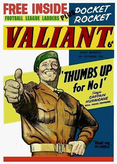 Valiant Comic, captain Hurricane, Kelly's Eye, The Steel Claw, The Nutts.