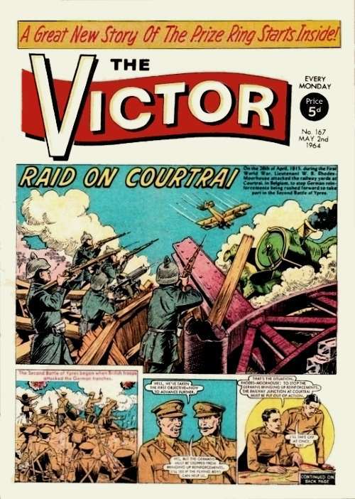Victor Comic, War, Braddock, Alf Tupper, Morgyn The Mighty.